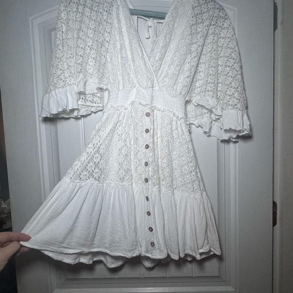 Bibi White Lace Romper size S Excellent Condition Beautiful - Picture 4 of 14